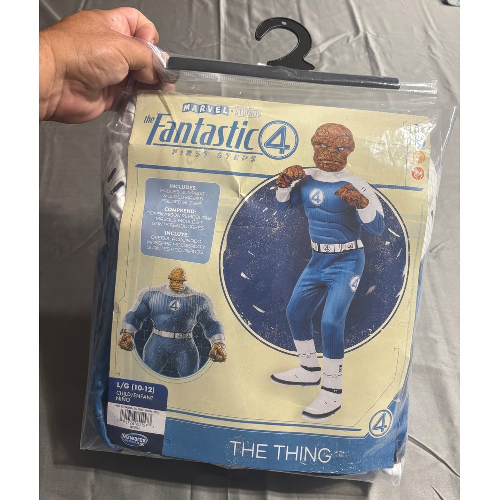 Marvel Fantastic 4 First Steps‎ The Thing Costume Kids Size L 10-12 Jazwares new